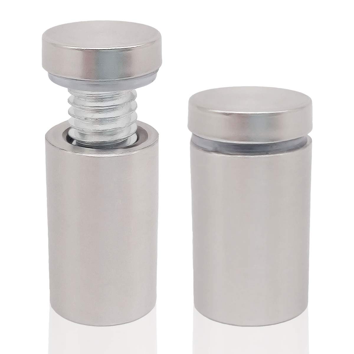 Photo 1 of 1/2" x 1" Stainless Steel Standoff Screws for Acrylic Signs - Lantee 20 Pcs Glass Picture Frame Standoff Mounts Hardware Bolts, 12mm x 25mm