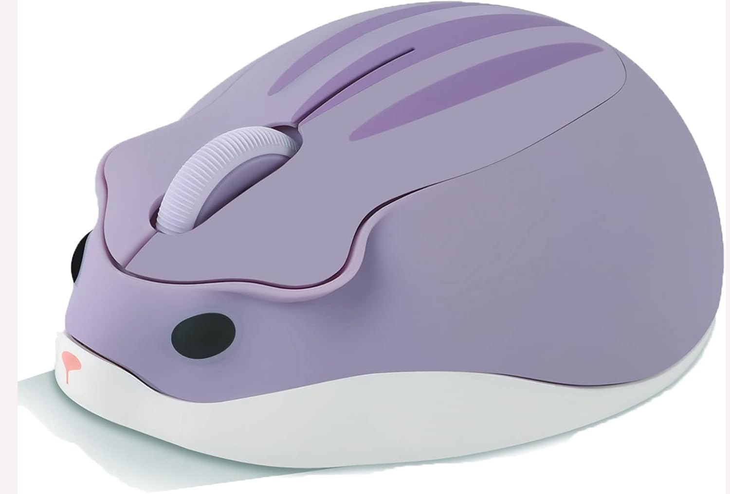 Photo 1 of Wireless Mouse Cute Hamster Shape Less Noice Portable Mobile Optical 1200DPI USB Mice Cordless Mouse for PC Laptop Computer Notebook MacBook Kids Girl Boy Men Women Adults School Office Gift (Purple)