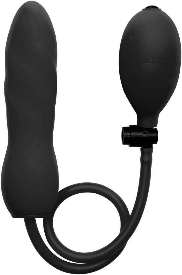 Ouch! Inflatable Silicone Twist Anal Plug Purple, 14 x 5 x 5 cm
