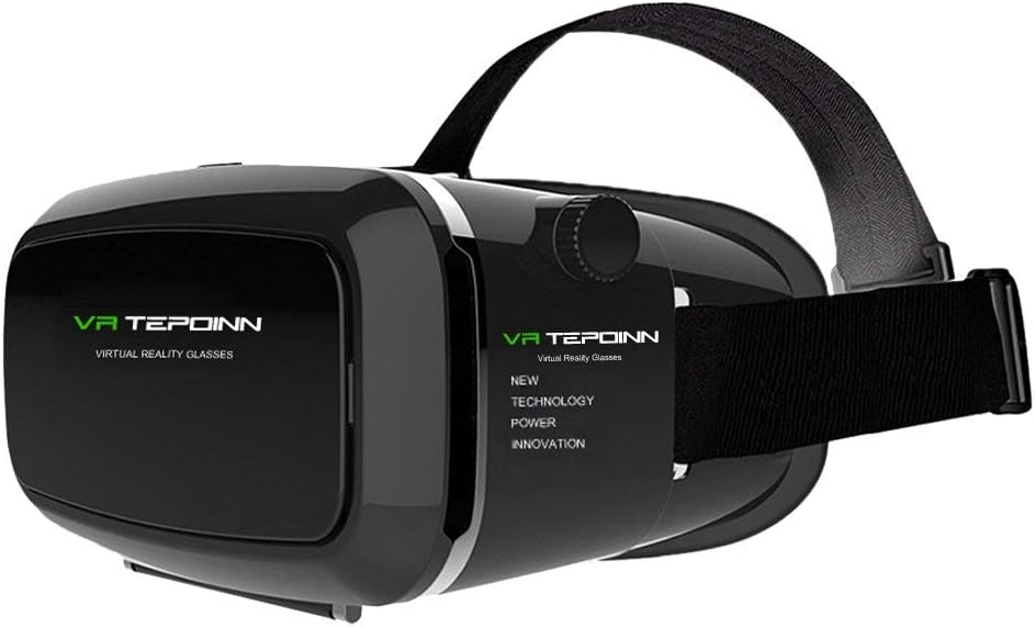 Tepoinn 3D VR Glasses Headset with Adjustable Lens and Strap for 4.0-5.7-Inch Smart Phones (018)