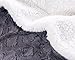 DaDa Bedding Lavish Throw Blanket - Castle Royalty Soft Warm Plush - Faux Fur Textured Sherpa Fleece - Embossed Cool Grey & White - 63