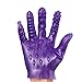 Male Female Massage Tool Soft Flirting Massage Glove Men Ribbed Teasing Gloves (A-Purple)