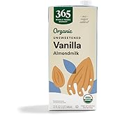 365 by Whole Foods Market, Organic Unsweetened Vanilla Almond Milk, 32 Fl Oz