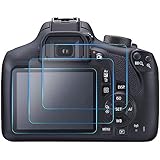 Compatible with Canon EOS Rebel T7 T6 T5 1300D 1200D Screen Protector [3-Pack], KIMILAR Waterproof Clear Touch 9H Tempered Gl