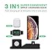 Treatlife Stand for iPhone, 3 in 1 Charging Station Universal Dock Silicon Holder Compatible with iPhone Xs/Xs Max/Xr/X/8 plus/8/7plus/7/iWatch Series 4/3/2/1