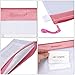 Zipper Pouch, Wisdompro 4 Packs Durable Letter Size Waterproof Mesh File Bag, Document Organizer - Pink