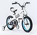 RoyalBaby Boys Girls Kids Bike 14 Inch Buttons Bicycles with Training Wheels Child Bicycle Blue