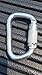 Hood RVR CE1282 Certified 45KN Auto Locking Steel Carabiner Clip for Gym, Camping, Hunting, Hammocks, Mountaineering, D Shaped, Large and Silver