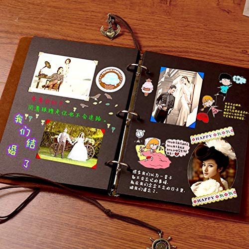 BuyBuyBuy School Supplies Creativity DIY Loose-Leaf Type Retro Imitation Leather Lashing Children Growth Memorial Photo Album Practical