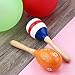 TinkSky Egg Shaker Kids Wooden Maracas Rattle Shakers Musical Educational Toys-2 Pcs (Random Color Pattern)
