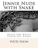 Jennie Nude with Snake: Black and White Photo Art Nudes by Yucel Yalim