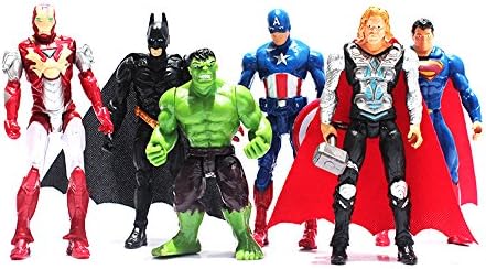Western Animiation Avengers Toys Poseable Action Figure Set - 6 Pcs