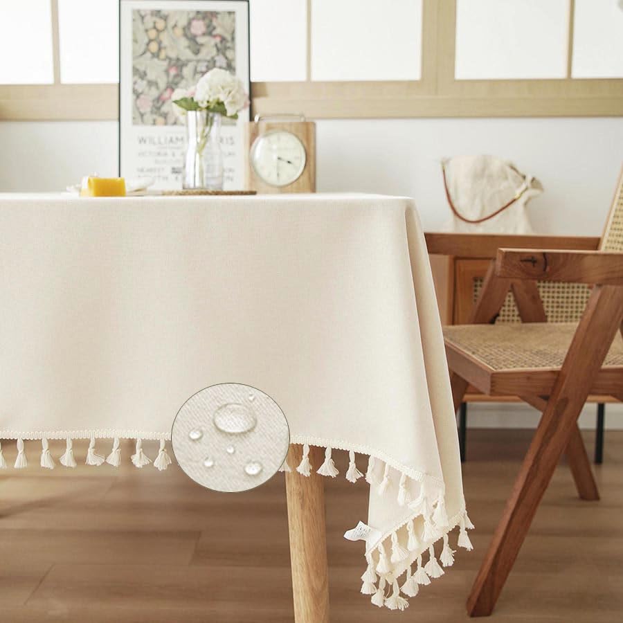 ArtBud Farmhouse Wipeable Tablecloth Vinyl