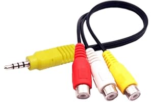 AILTECK Replacement for Sony TV Audio Video AV Adapter Cable, 3 RCA to 3.5mm AV Input Adapter