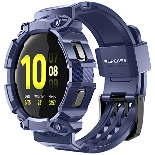 Supcase Unicorn Beetle Pro Series Rugged Protective Case with Strap Bands for 44 mm Galaxy Watch 4 (2021 Release), Blue