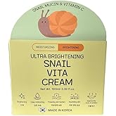 BONNYHILL SNAIL VITA Cream, Korean Skincare, Revitalizing Moisturizing Face Cream, 3.38 fl.oz. (100ml/3.38oz, Snail Vita)