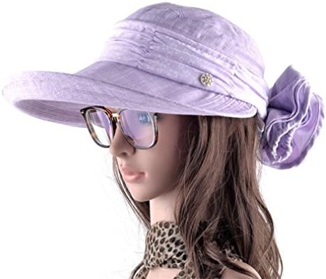 Tuplidsee Women Sombreros Mujer Verano Wide Brim Summer Visor Caps Outdoors Anti-UV Purple