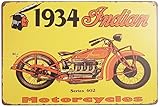 ERLOOD 1934 Indian Series 402 Motorcycles Retro Vintage Metal Tin Sign 12