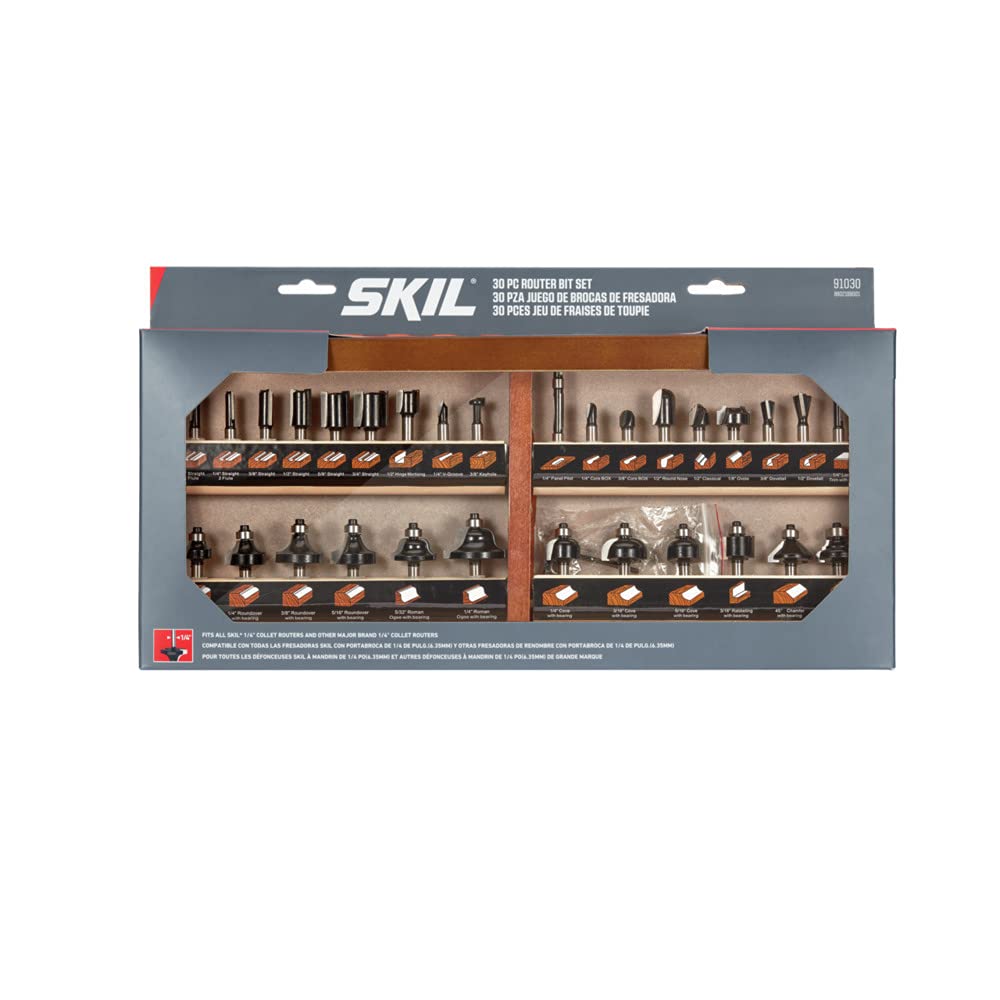 Photo 1 of SKIL 91030 Carbide Router Bit Set, 30-Piece