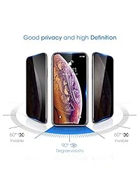 2Pack Leadstar Privacy Screen Protector Compatible with iPhone Xs Max iPhone 11 Pro Max 6.5 Inch Premium 3D Touch Anti Spy Tempered Glass Screen Protector for iPhone 11 Pro Max 2019