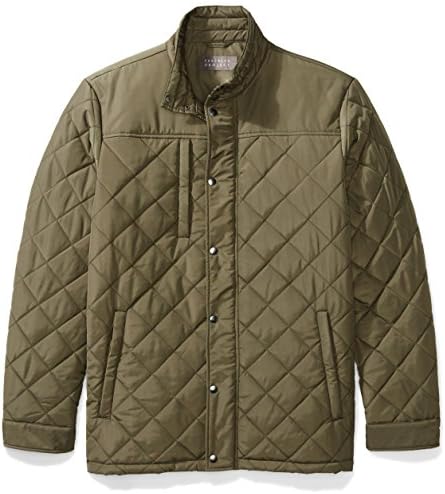 The Plus Project Men's Plus Size Water Resistant Quilted Barn Jacket 3X-Large Loden
