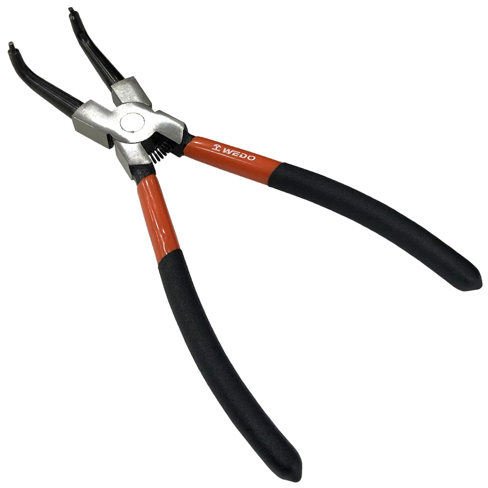 WEDO 9" Bent Internal Circlip Pliers, Internal Snap Ring Bent Nose Plier, Chrome Vanadium Steel, Die-Forged, for Ring Remover Retaining and Remove Hoses