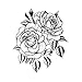 Tattify Traditional Flower Temporary Tattoo - Twin Rose (Set of 2) - Other Styles Available -High Quality and Fashionable Temporary Tattoos