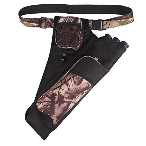 XTACER 3 Tube Hip Quiver Hunting Training Camo Archery Arrow Quiver Holder Bow Belt Waist Hanged Target Quiver (Camouflage - 3 Tube) - Thumbnail 7