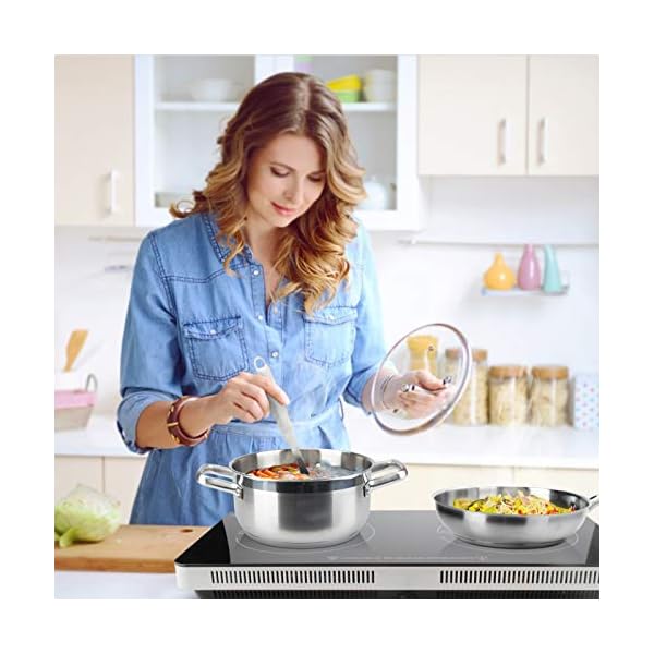 Duxtop-SSIB-Stainless-Steel-Induction-Cookware-Set-Impact-Bonded-Technology-19-Pieces Duxtop SSIB Stainless Steel Induction Cookware Set, Impact-Bonded Technology (19 Pieces)