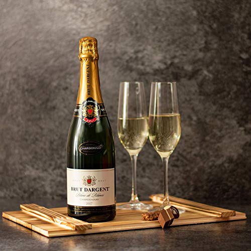 Geschenkset Nizza | Geschenkkorb gefüllt mit Sekt Brut Chardonnay, Lindt Pralinen & Holzkiste | Schokoladen Präsentkorb… – Bild 5