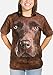 The Mountain Chocolate Lab Face Adult T-Shirt, Brown, Medium