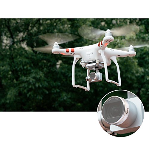 LENSKINS 3 Pack ND4/ND8/ND16 Filter Kits for DJI Phantom 4 Pro/Advanced, Japanese AGC Optics,Weather-sealed,Ultra Slim, Multi-Resistant Coated Neutral Density with Storage Case& Lens Cloth