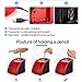 ProAid Portable Electric Pencil Sharpener, Battery Operated or Usb Powered Pencil Sharpener with Auto-stop Function, Suitable for Students and Office Staffs, Red