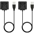 Kissmart Charger for Fitbit Blaze, Replacement Charging Cable Dock Adapter USB Cord for Fitbit Blaze Smart Fitness Watch [2-Pack, 3.3ft/1m]