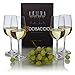 Dobaccio White Wine Glasses - Finest Crystal Clear Glass Drinking Cups - Set of 4