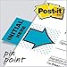 Post-it Initial Here Flags, 50/Dispenser, 2 Dispensers/Pack, 1 in Wide, Blue (680-IH2)