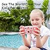 Victure Kids Camera Digital Rechargeable Selfie Action Camera 1080P HD 12MP with 2 Inch LCD Display and Shockproof Handles for Girls Boys Toys Gifts(Pink)
