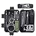JINAGER Emergency Survival Kits 12-in-1, Outdoor Emergency Gear Kits Folding Knife, Multi Plier, Flashlight, Survival Bracelet, Tactical Pen Traveling/Hiking/ Biking/Climbing/ Hunting