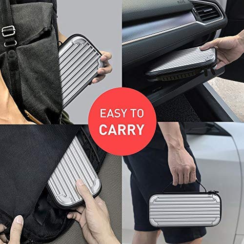 MEQI Nintendo Switch Carrying Case Protective Hard Shell Slim Travel Carry Case -10 Game Cartridge Holders Portable Carry Case Pouch for Nintendo Switch Console & Accessories - Silver