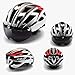 Cycling Bicycle Helmet with Detachable Magnetic Goggles Visor Shield for Women Men Mountain & Road Bike Helmets Adjustable Adult Safety Protection and Breathable