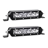 MICTUNING MIC-5DP30 2X SR-Mini Series 8'' 30W Single Row CREE LED Light Bar Combo Spot Flood 2700lm 400m Visibility