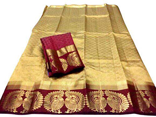 Women's Kanjivaram Art Silk Paithani Saree With Blouse Piece Banarasi Style (Paithani_Multi_Mor)