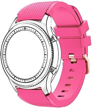 Gear S3 Bands, Silicone Watch Straps and Replacement Sport Wristband for Samsung Gear S3 Frontier/Classic Smart Watch (Barbie Pink)