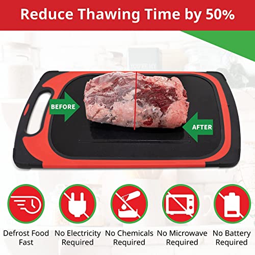 SHIFUNI 2 in 1 Defrosting Tray for Frozen Meat Naturally thaws 50