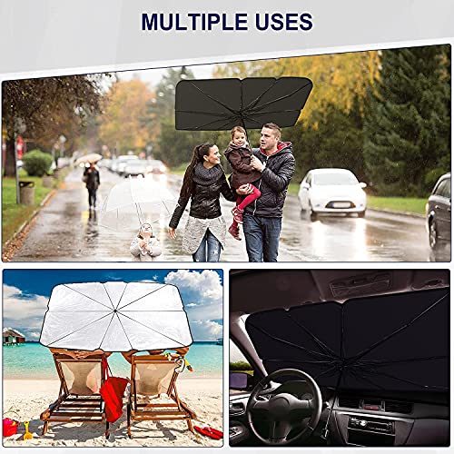 Parasol para Parabrisas de Coche,cubre sol para auto, Plegable Parasol Coche Delantero Protector con Anti UV Rayos, Parasol para Parabrisas Protección, Parasol para Parabrisas Automotriz Universal