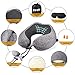 ZAMAT Memory Foam Travel Pillow, 360°Support Neck Pillow for Airplane Travel, Adjustable Compact Comfort with Earphone, Breathable & Washable Case, 3D Eye Masks, Earplugs & Carring Bag (Gray)