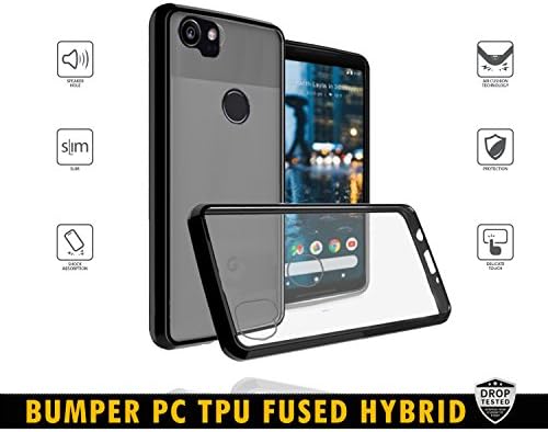 Google Pixel 2 XL Case, LG Pixel 2 XL Case (2nd XL Version 2017 Only), Clear Transparent Bumper PC TPU Fused Ultra Slim Hybrid Hard Protective Cover Case [Anti Slip] [Anti Scratch] (Clear/Black)