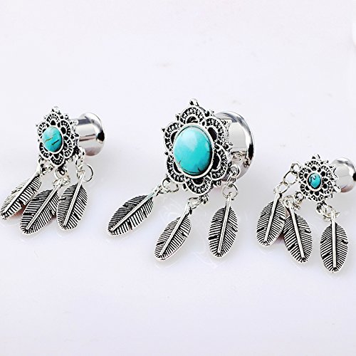 image for TIANCIFBYJS 3 Pair Stainless Steel Ear Tunnels Earrings Plugs Woman Da