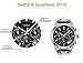 BUREI Mens Luxury Automatic Watch Two Tones Stainless Steel Dress Wrist Watches Self-Winding (Yellow)
