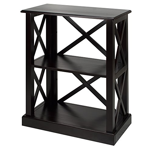 Casual Home 363-32 Bay View 3-Shelf Bookcase-Black